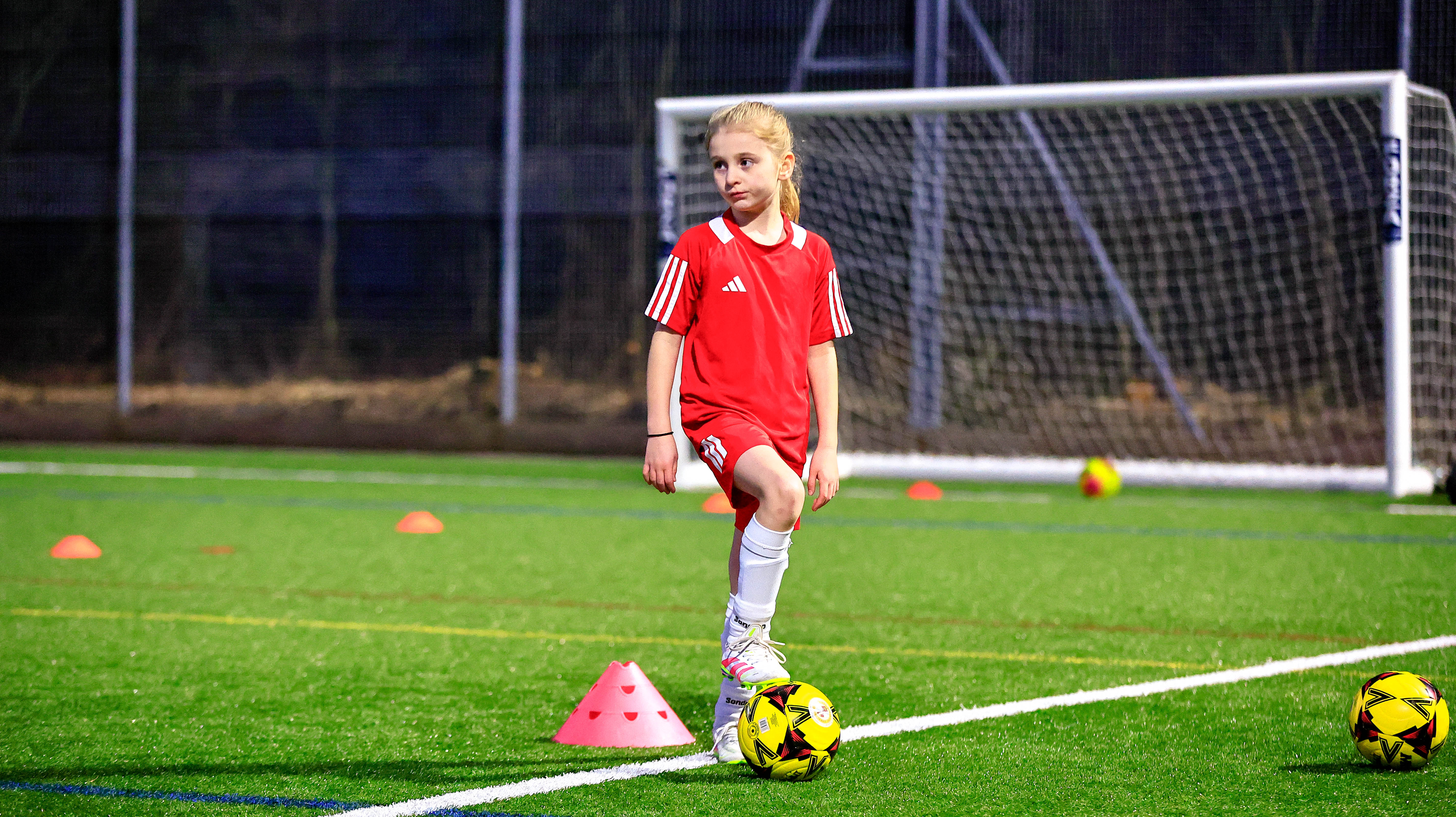 Girl player at a Fusion girls session